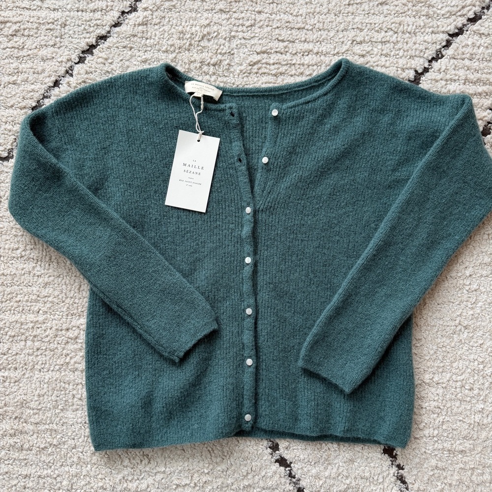 Sézane Gaspard Cardigan, sage, size XS. New with tags!